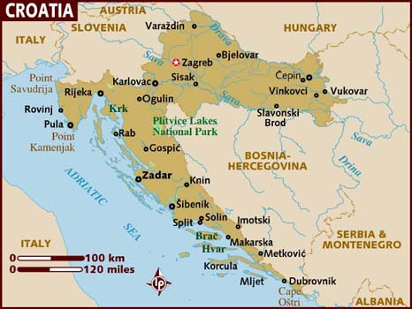 Harta Croatia Harta Croatia