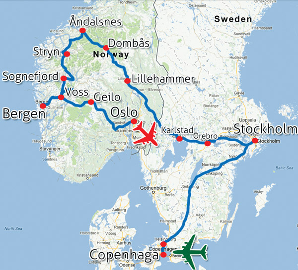 Scandinavia, Capitale, Fiorduri Scandinavia, Capitale, Fiorduri
