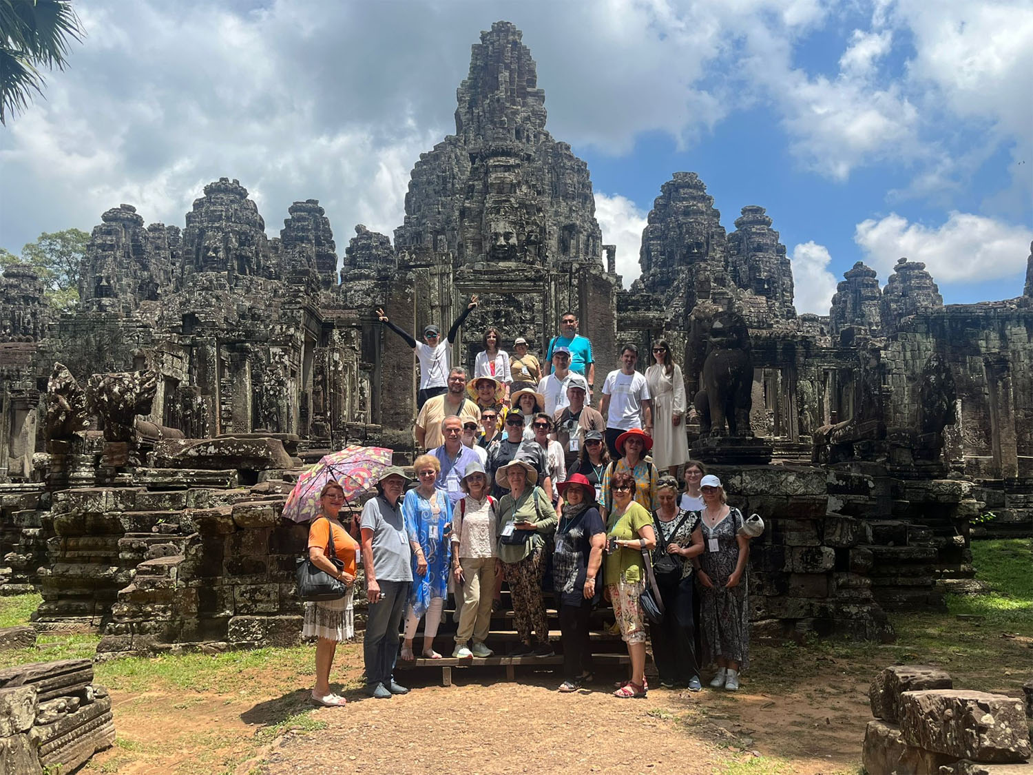 In Cambodgia la Templul Bayon Angkor Thom