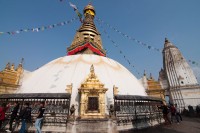 Continuam cu Stupa Swoyambhunath, construita acum 2.500 de ani.