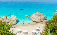 Insula Lefkada plaja Kavalikefta