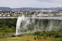 si vom urca in Perlan View, pentru superba panorama a Rejkjavik-ului si imprejurimilor sale.