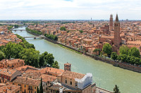 Verona Rau Adige, Verona Biserica St Anastasia, Verona Turn Lamberti