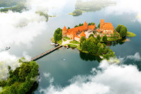 Lituania Vilnius Castel Trakai vedere aeriana