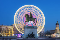 Lyon Place Bellecour, Lyon statuie Rege Louis XIV