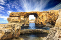 Malta Insula Gozo arcul de piatra Fereastra de Azur