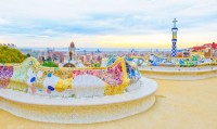 Ne indreptam catre Parcul Guell, o gradina cu elemente arhitectonice situata in partea superioara a colinei El Carmel