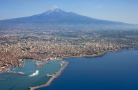 Sicilia Catania vedere spre Vulcanul Etna