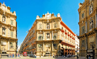 Tur pietonal de oras Palermo: Piata Quattro Canti, Palatul Municipal, Biserica Santa Maria dell’Ammiraglio
