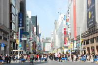 Turul de oras continua, panoramic, cu celebra artera de cumparaturi Ginza, devenita la sfarsitul sec. XIX vitrina dezvoltarii in stil occidental, avand cafenele si restaurante pe langa pravalii si magazine.