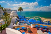 Apoi, ajungem intr-unul dintre cele mai frumoase sate ale Tunisiei, Sidi bou Said