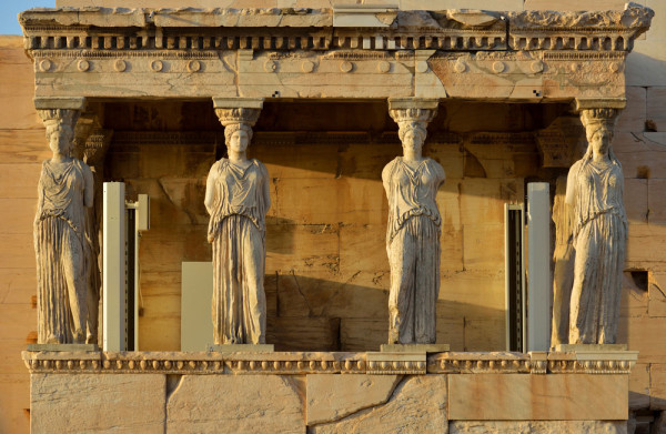 Atena Cariatide la Templu Erechtheion