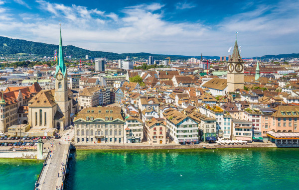 Zurich Biserica Sf Petru, Zurich Raul Limmat, Lac Zurich