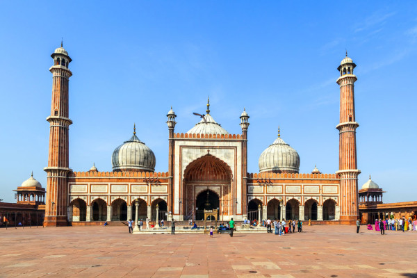 Incepem turul in vechiul Delhi. Pentru inceput vom vizita Moscheea Jama Masjid (Moscheea de Vineri), una dintre cele mai mari din Asia.