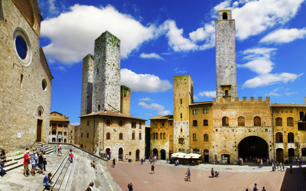 Italia San Gimignano Piata Centrala