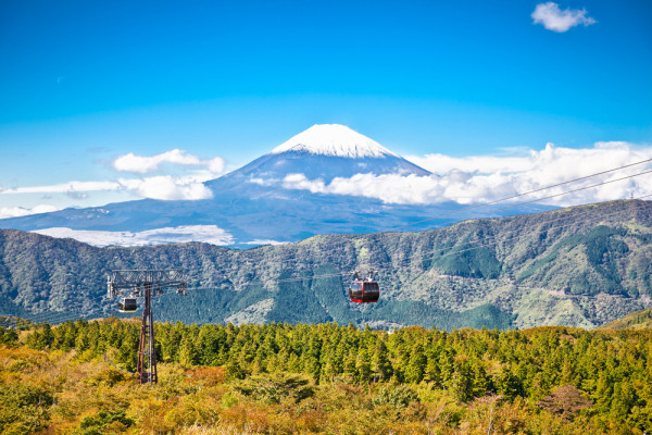 urmata apoi de o ascensiune cu telecabina  pe Komagateke Ropeway (ropu-ue).