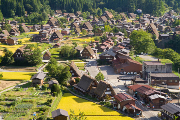 Ne indreptam catre satul Shirakawago–parte a Patrimoniului Mondial Unesco unde vom admira multe exemple reusite de acoperisuri din paie sau stuf, ferme impunatoare, unele dintre aceste functionand ca hanuri.