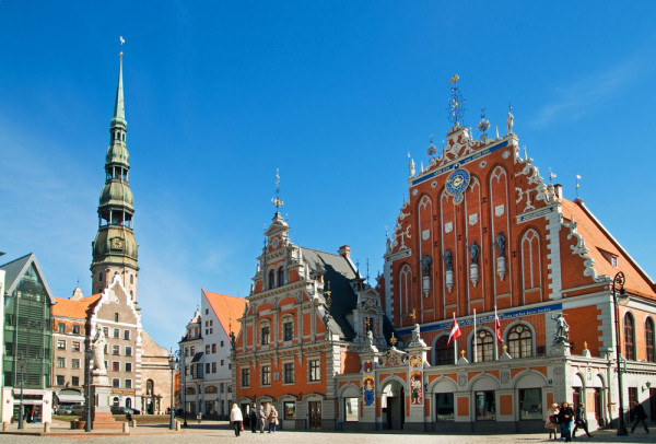 Riga centrul vechi Biserica Sf Petru
