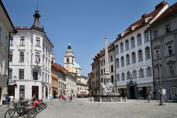 Ljubliana centru vechi fantana Robba