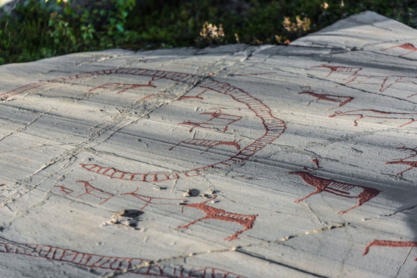 dovada picturile rupestre de la Hjemmeluft (Patrimoniul Mondial UNESCO).