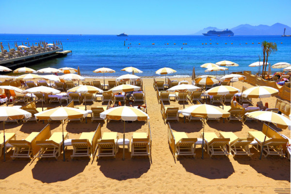 Plaja in Cannes