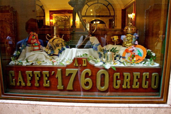Roma Caffe Greco cea mai veche cafenea din Roma