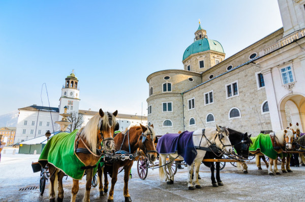 Salzburg Residenzplatz Catedrala