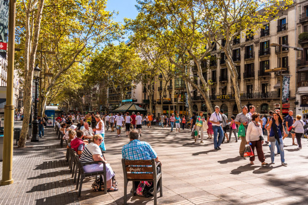 Spania Barcelona bulevard Rambla