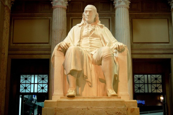 si memoria parintilor fondatori ai natiunii, Benjamin Franklin si Thomas Jefferson