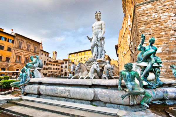 Toscana Florenta Fantana lui Neptun Piazza della Signoria