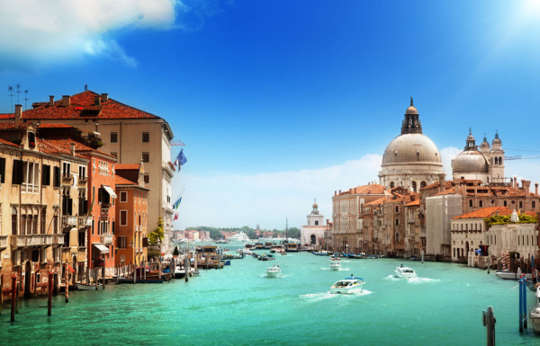 Venetia Grand Canal Bazilica Santa Maria Della Salute