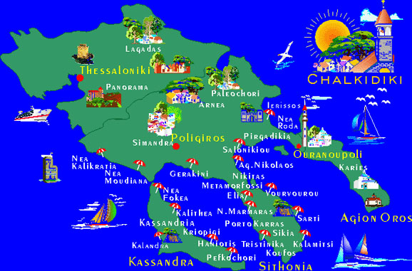 Harta Halkidiki Grecia