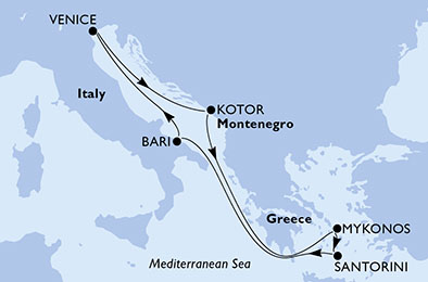 Marea Mediterana MSC Sinfonia
